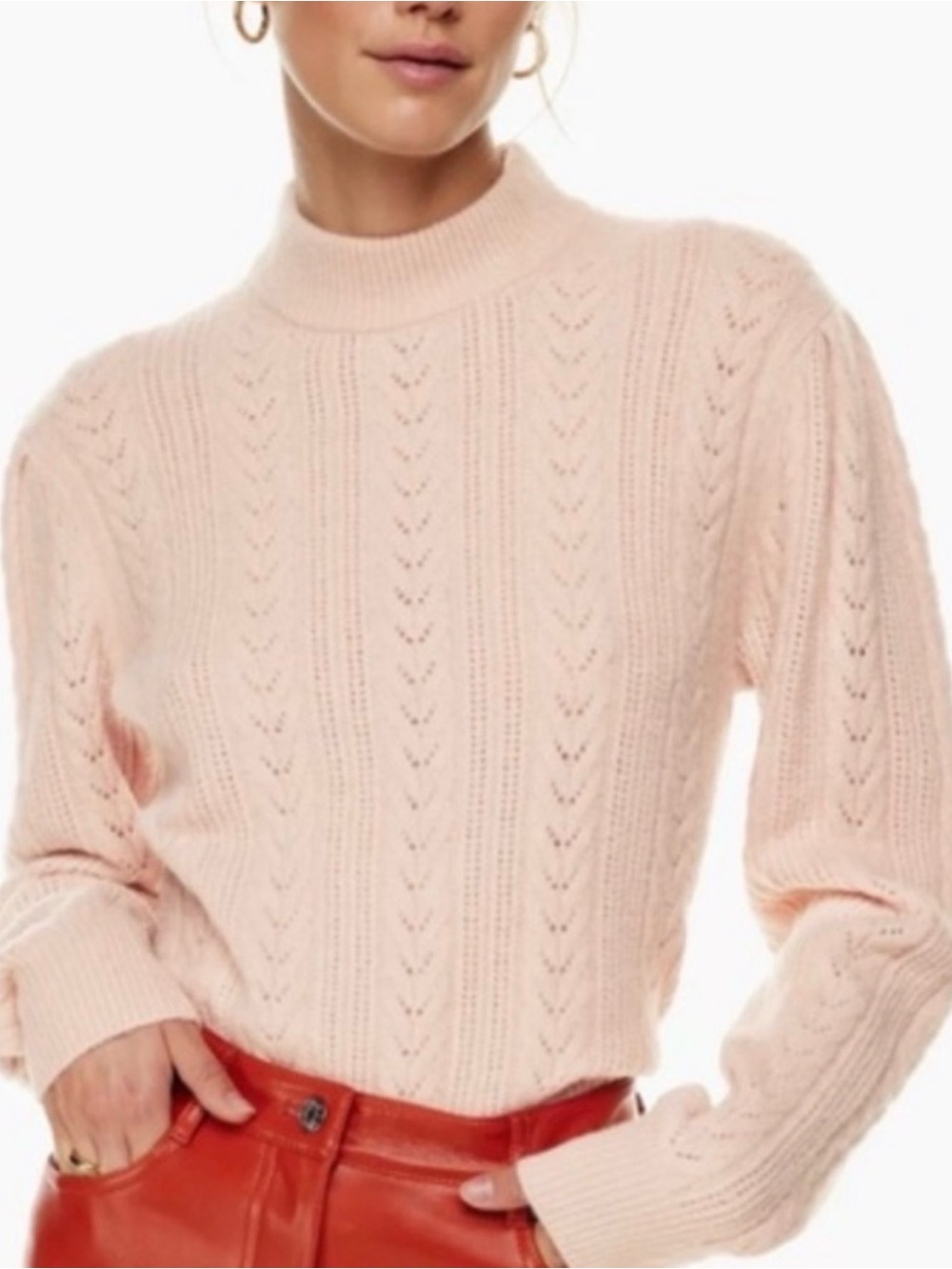 Wilfred Paragon Puff-Sleeve Sweater from Aritzia Size M Medium